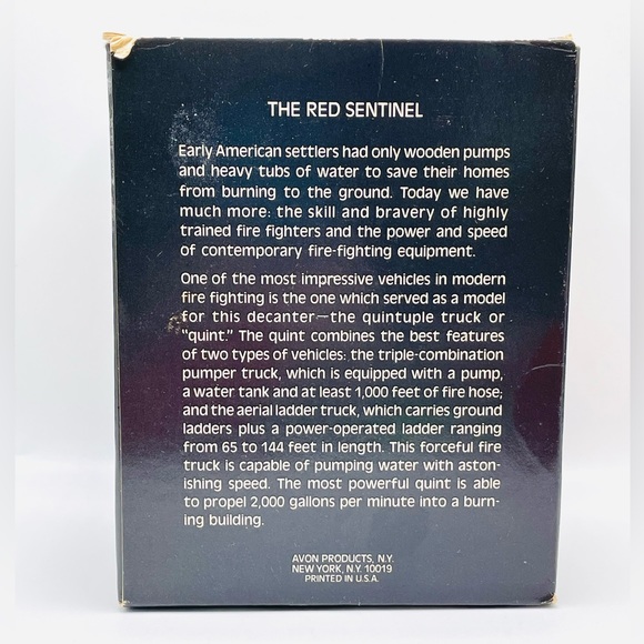 Vintage Avon The RED SENTINEL Deep Woods FIRE TRUCK in box - Picture 3 of 4